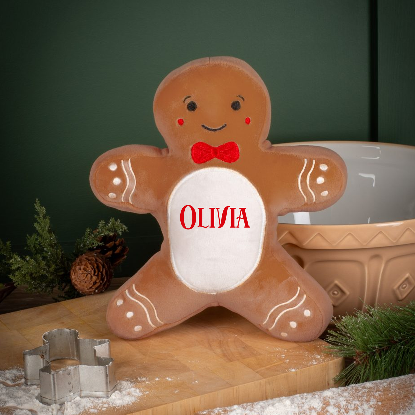 Personalised Mini Squidy Gingerbread Man Soft Toy