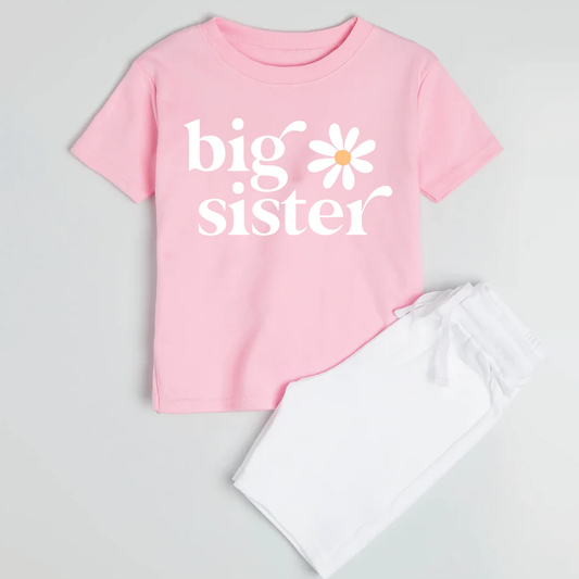 Big Sister Daisy Shorts & T-Shirt Set