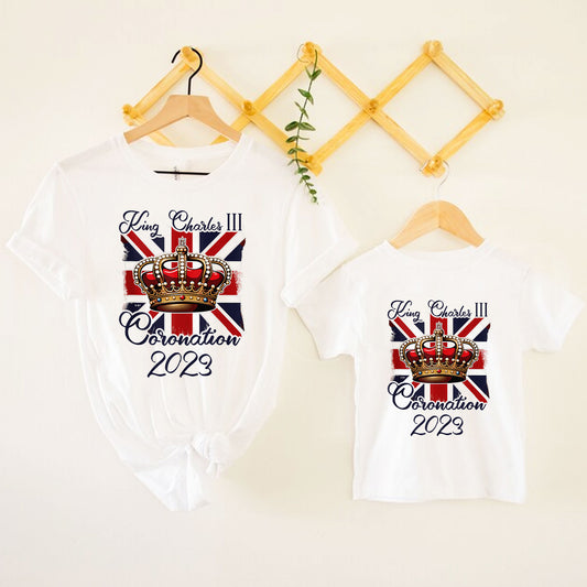 The King's Coronation T-Shirt - British Flag Crown Design Tee
