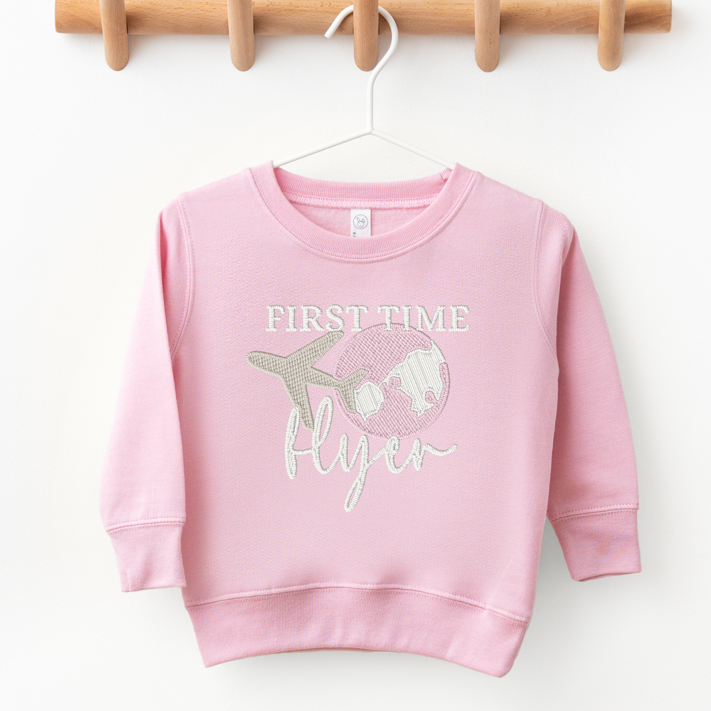 First Time Flyer - Pink Design Travel World Sweatshirt