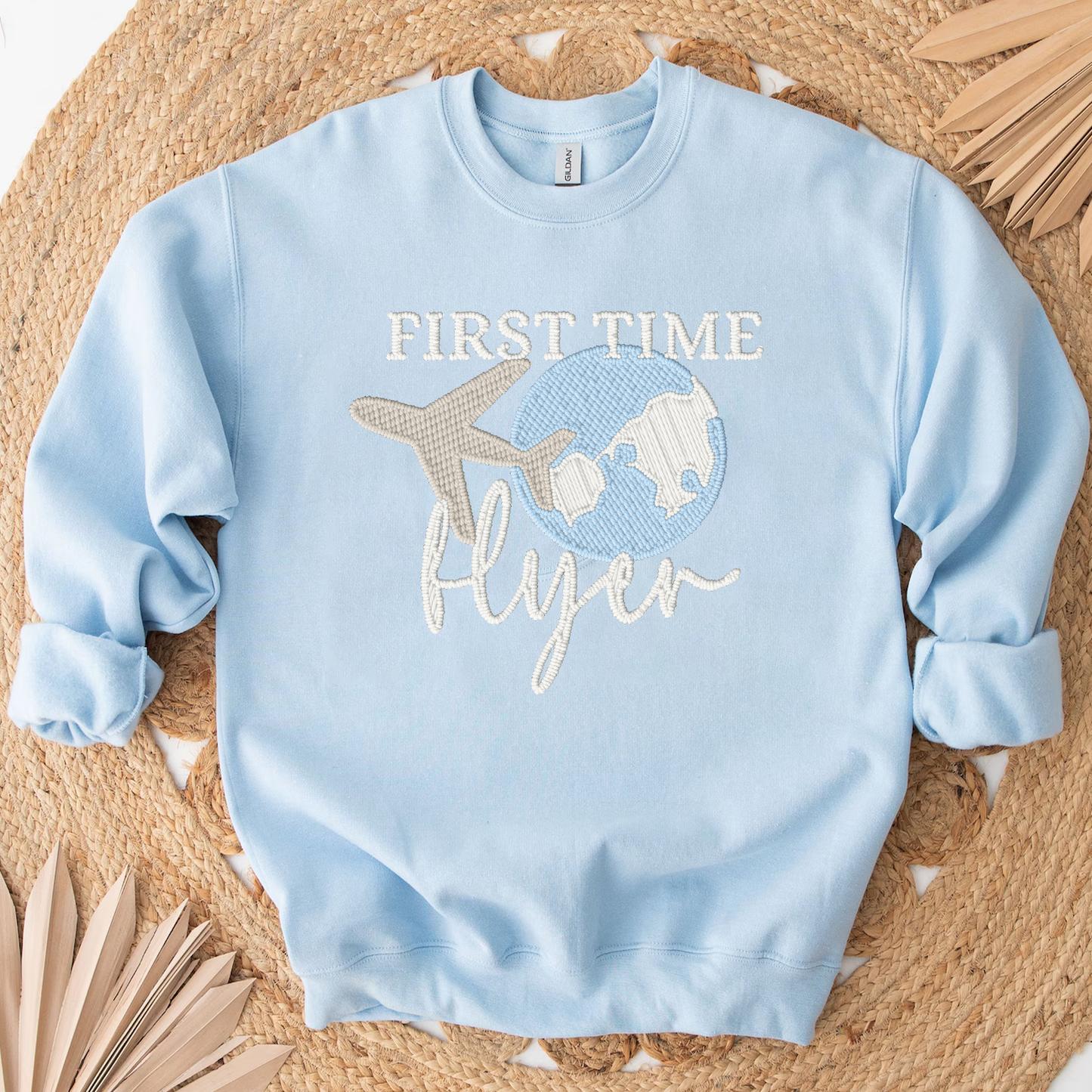 First Time Flyer - Blue Design Travel World Sweatshirt