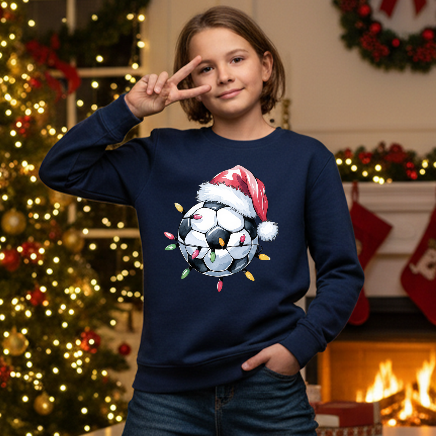 Festive Football Christmas Sweatshirt Jumper