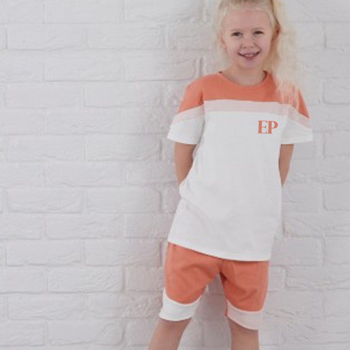 Personalised Colour Block Shorts & T-Shirt Set
