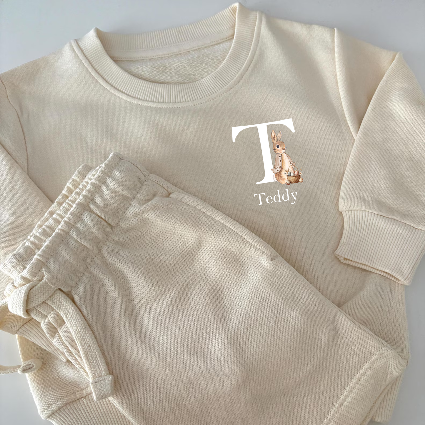 Personalised Easter Rabbit - Shorts & Sweatshirt Set