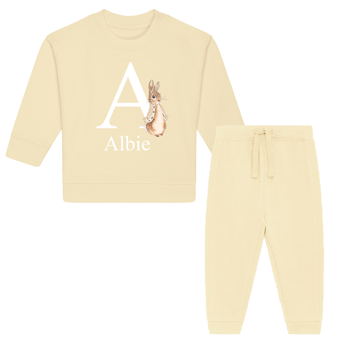 Personalised Spring Flopsy Rabbit Lounge Set - tracksuit/sweatshirt options