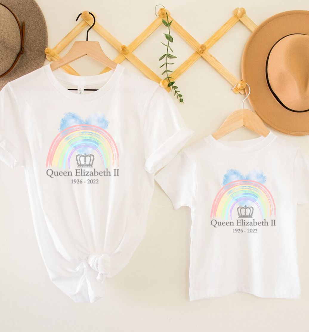 Queen Elizabeth II 1926-2022 Commemorative Design White T-Shirt