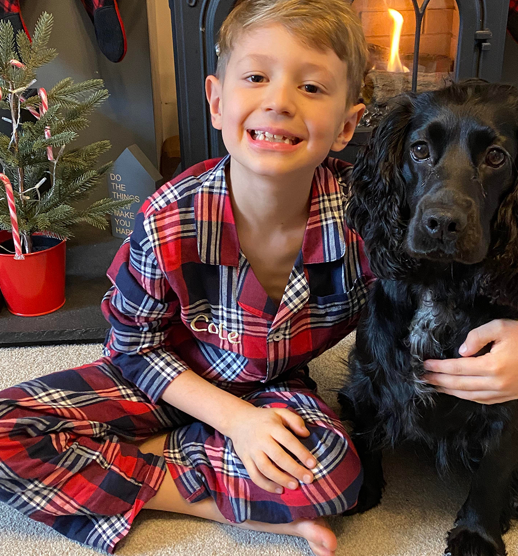 Embroidered Family Tartan Christmas Pyjamas PJs - Personalised