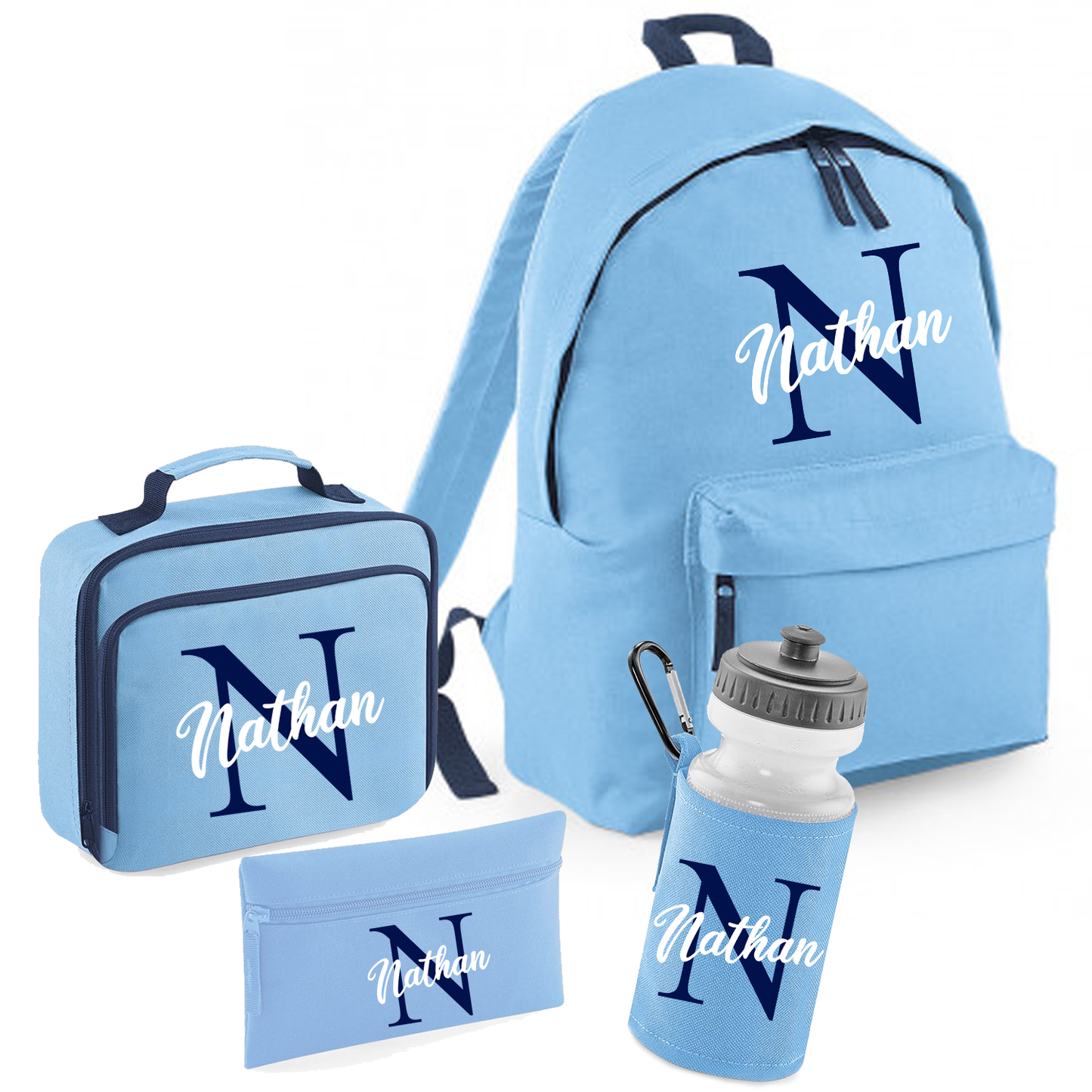 Back to School Personalised Baby Blue Set - other options available