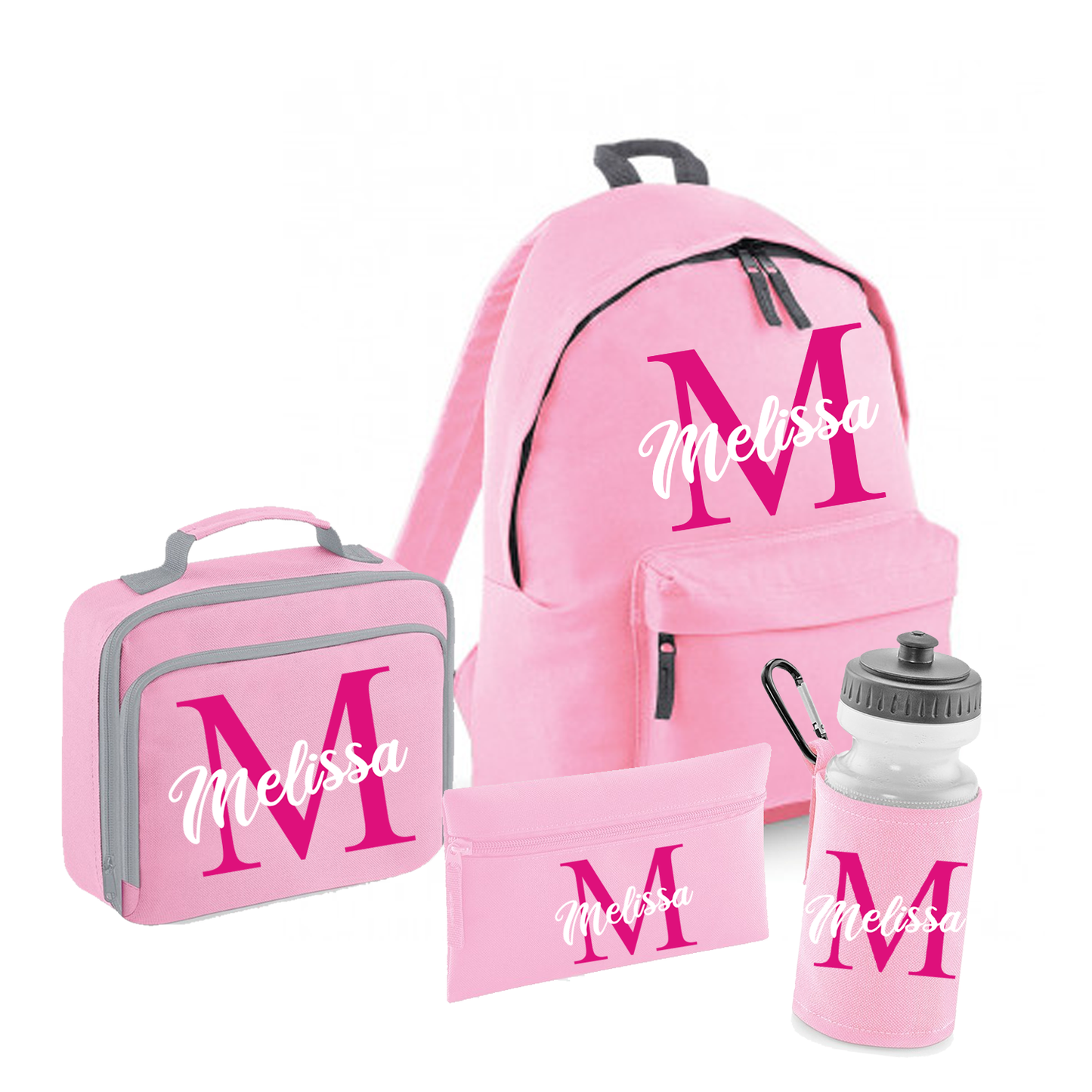 Back to School Personalised Baby Pink Set - other options available