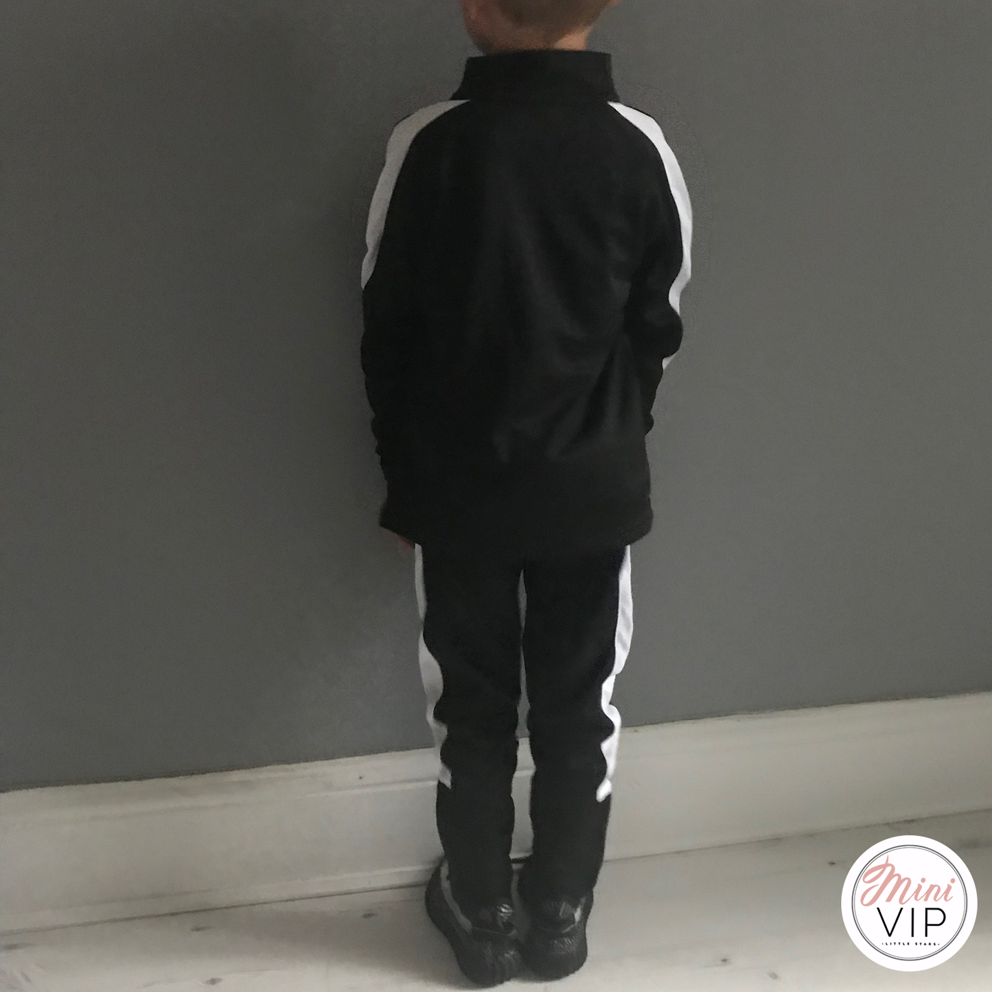 Black & White Stripe Personalised Initials Tracksuit