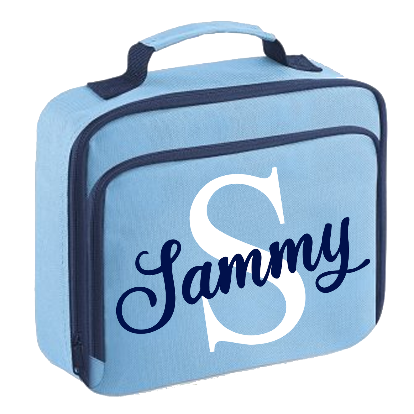 Personalised Initial Letter & Script Name Design Lunch Box Bag - other colour options