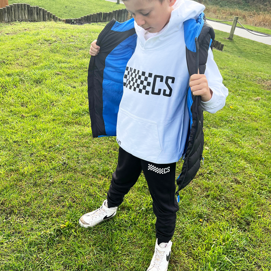 Personalised Black & White MiniVIP© Checkered Tracksuit Lounge Set