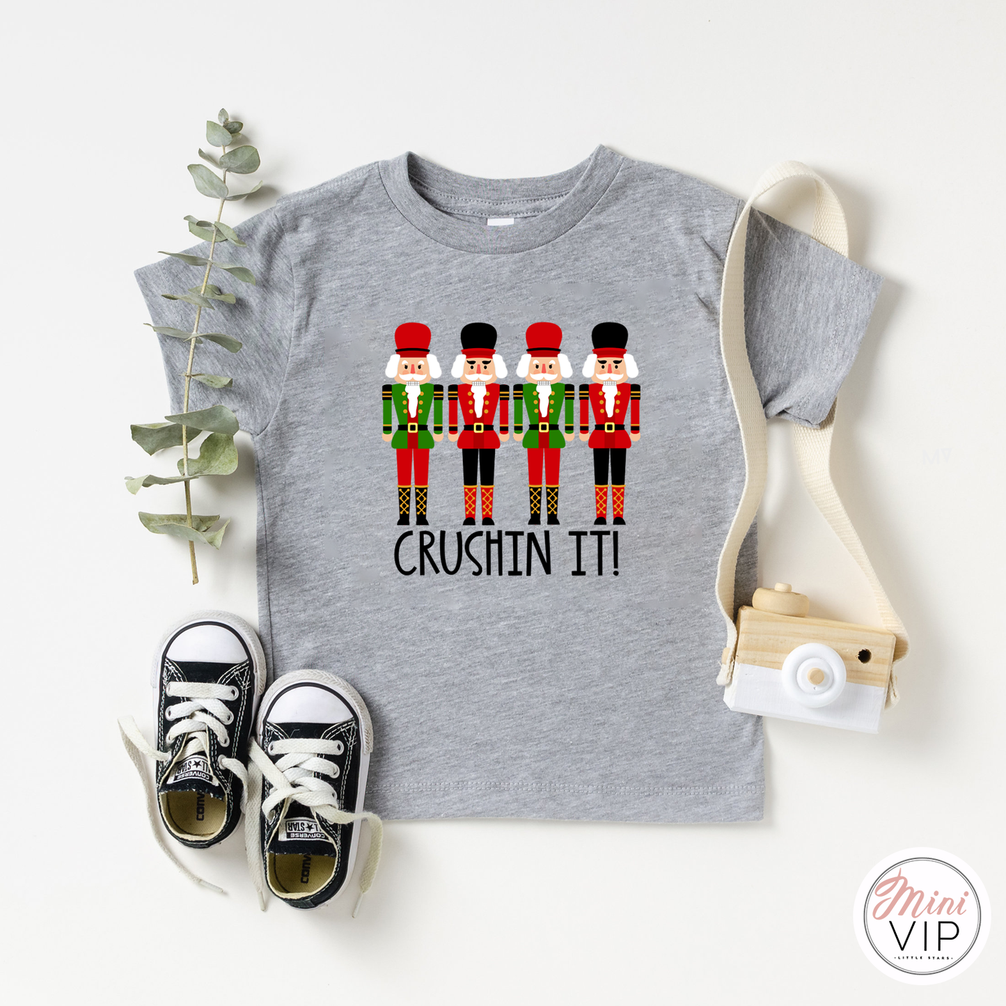 Crushin' It Nutcrackers grey festive t-shirt - Kids & Adult Sizes