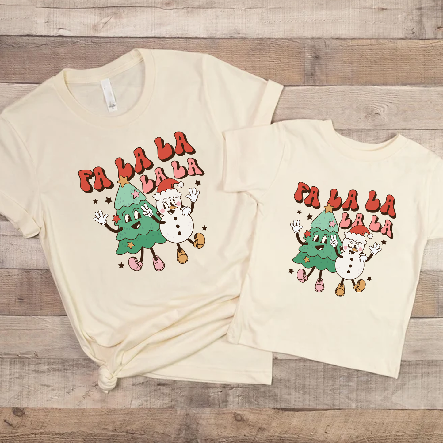 Fa La La La Christmas Twinning Shirts