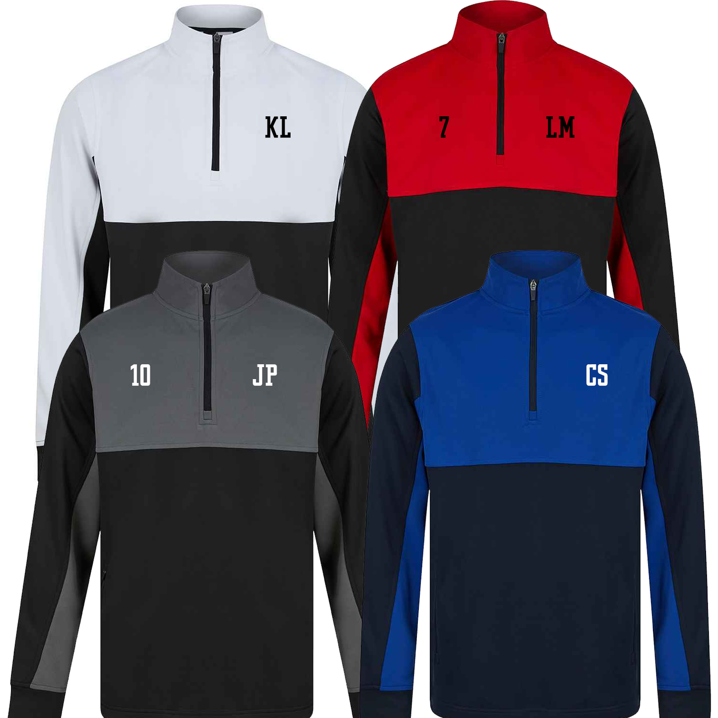 Personalised 1/4 Zip Track Drill Top