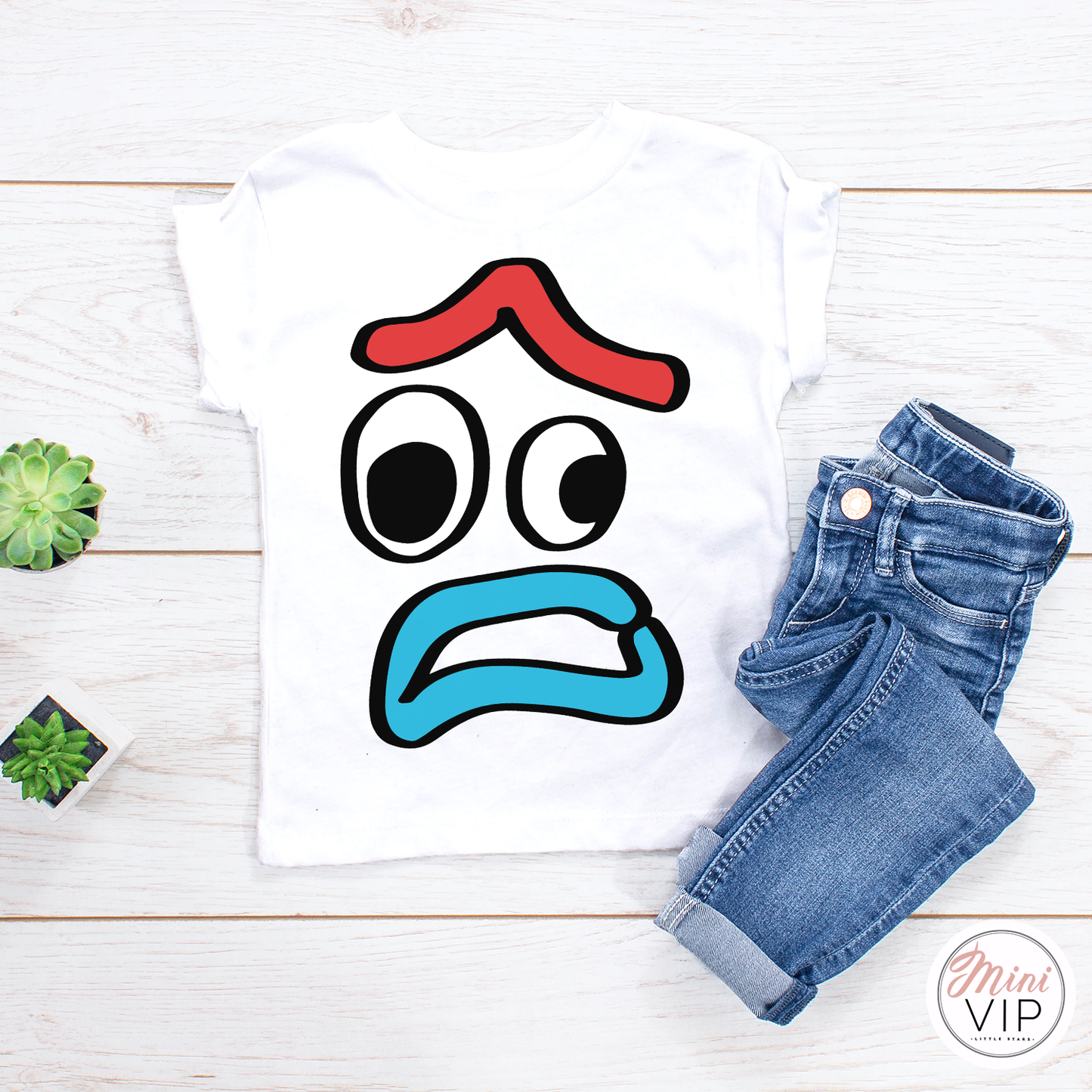 Fork Character white t-shirt