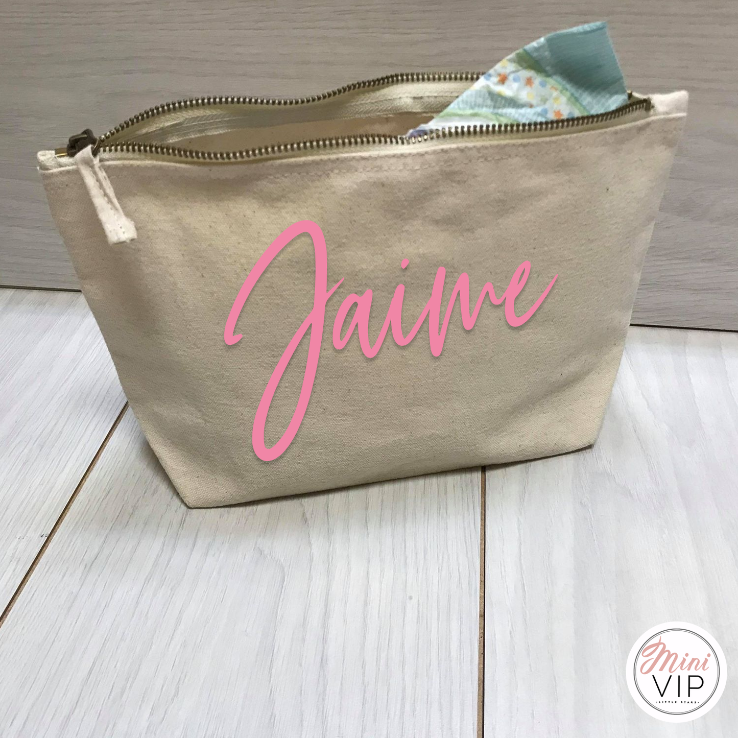 Personalised Script Nappy Wallet - Changing Pouch