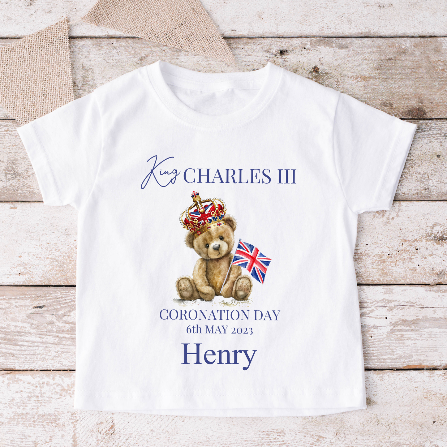 The King's Coronation T-Shirt - Kensington Bear Design Tee