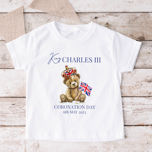 The King's Coronation T-Shirt - Kensington Bear Design Tee