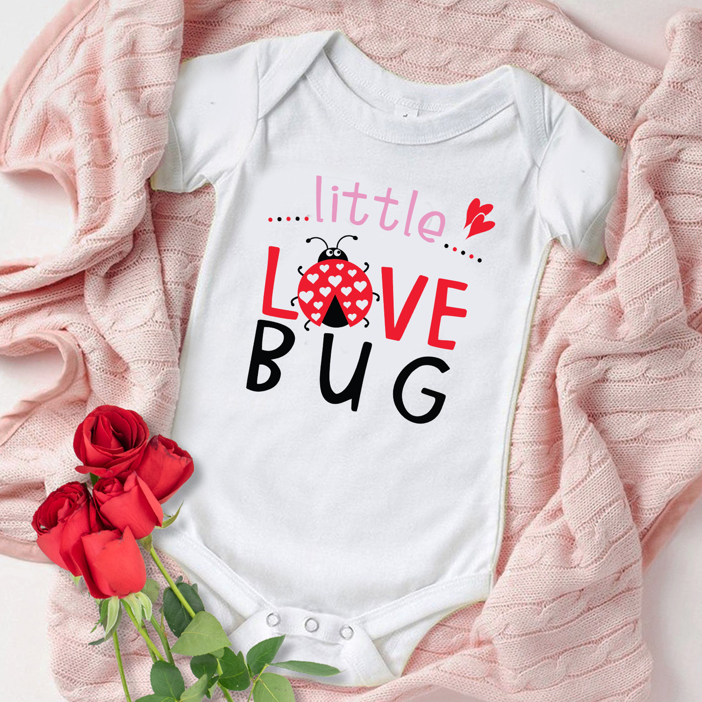Little Love Bug White Valentine's T-Shirt
