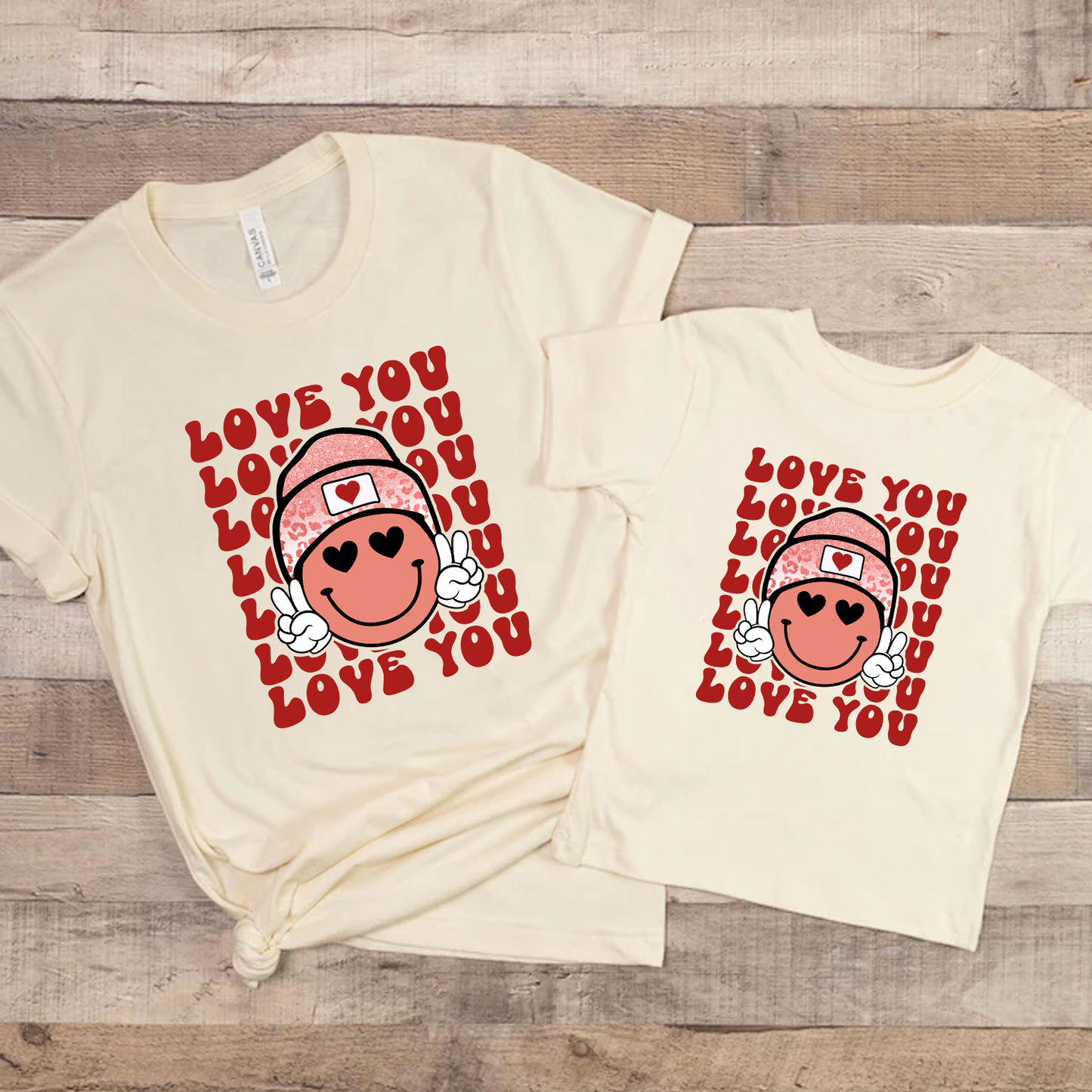 LOVE Repeated Design Valentine's Tee
