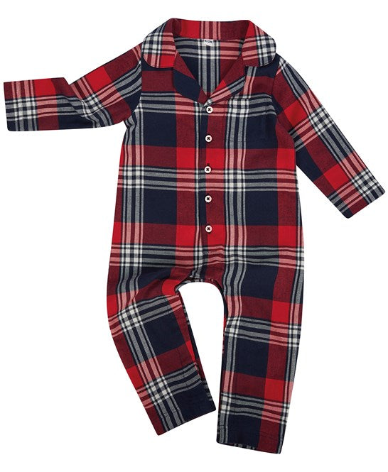 Embroidered Family Tartan Christmas Pyjamas PJs - Personalised