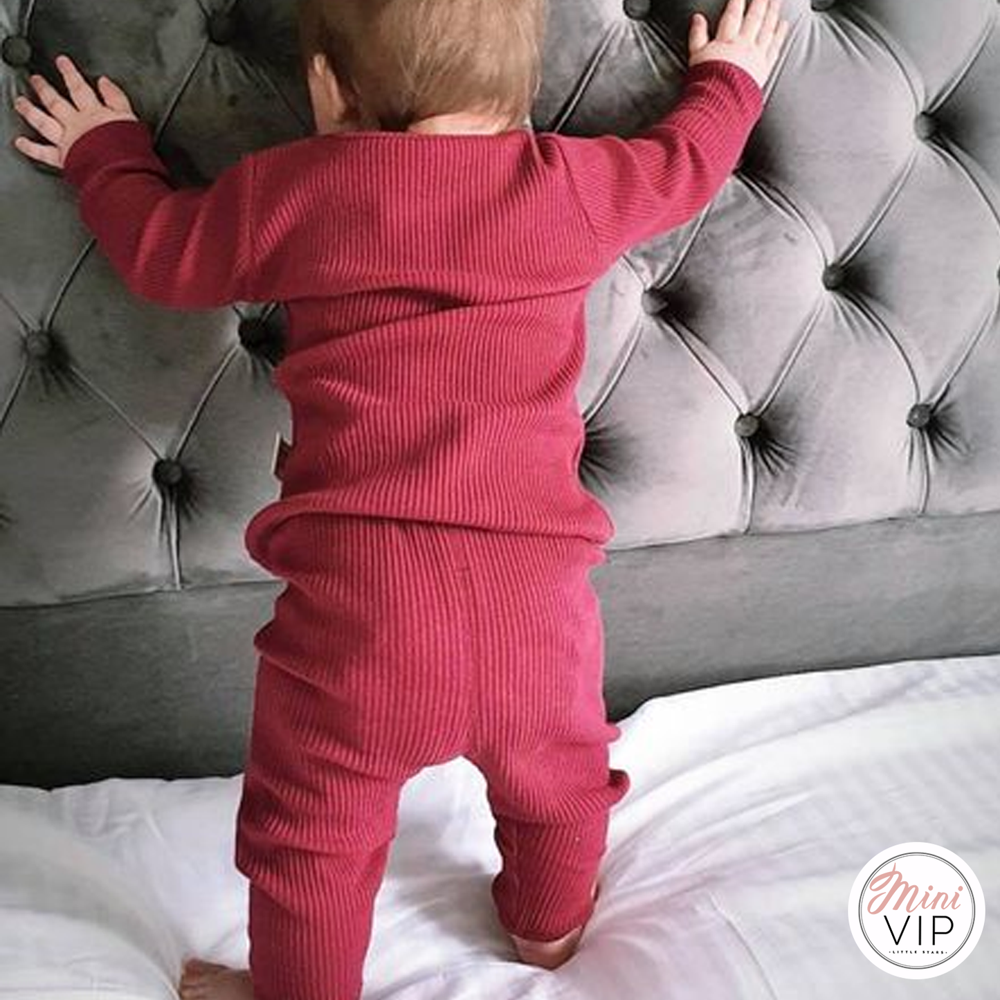 Embroidered Claret Red Ribbed Loungewear (CURRENTLY OUT OF STOCK)