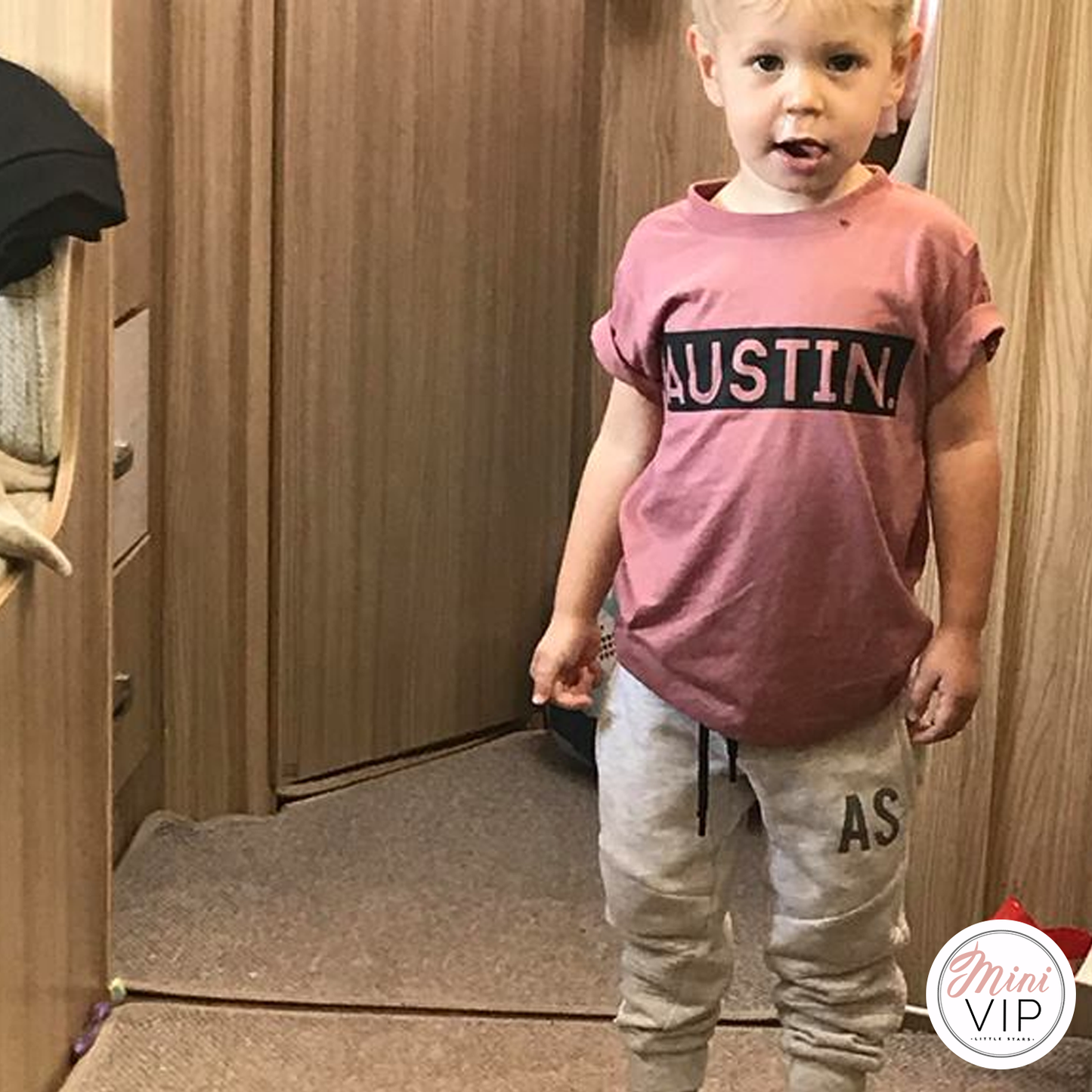 Personalised Block Name Mauve T-Shirt