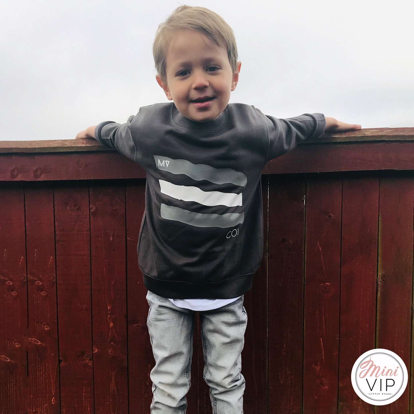 MV Paint Strips Personalised Charocal Grey Sweatshirt