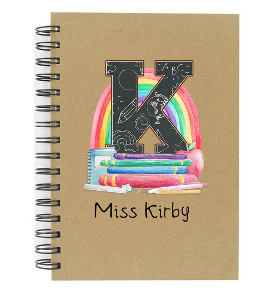 Personalised A5 Kraft Teacher Notebook - Gift