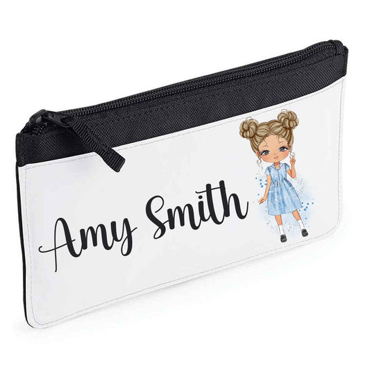 Personalised School Girl Character - Pencil Case