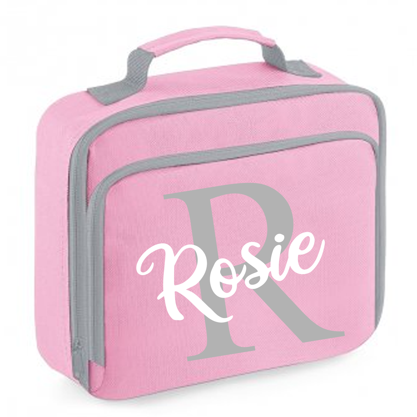 Personalised Initial Letter & Script Name Design Lunch Box Bag - other colour options