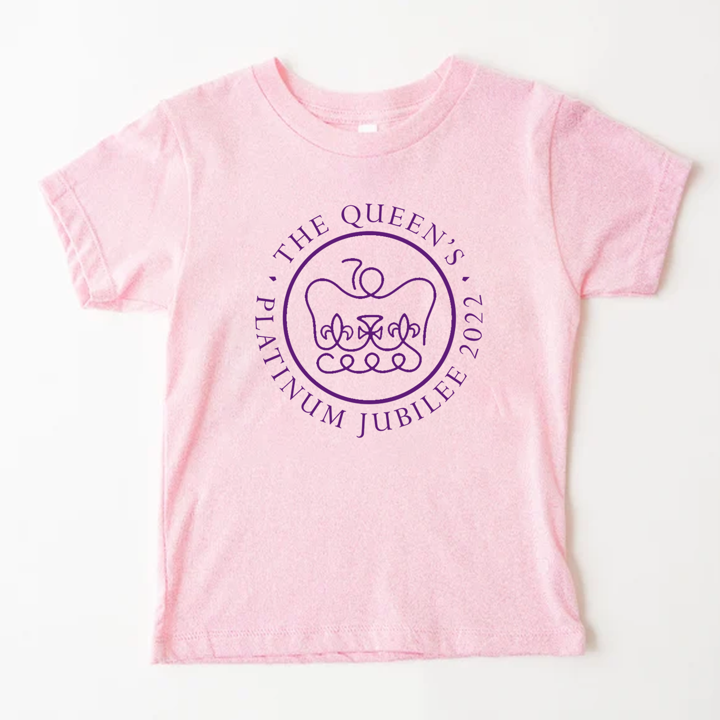 The Queen's Platinum Jubilee 2022 Baby Pink T-Shirt - Queen's Jubilee Celebrations