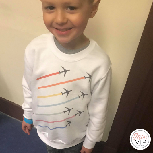 Rainbow Planes White Sweatshirt - MV