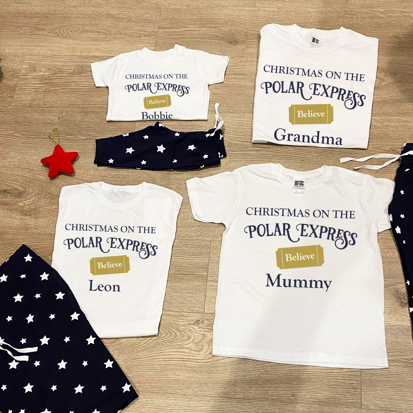 Christmas on the Polar Express - Believe Personalised Family Matching PJs