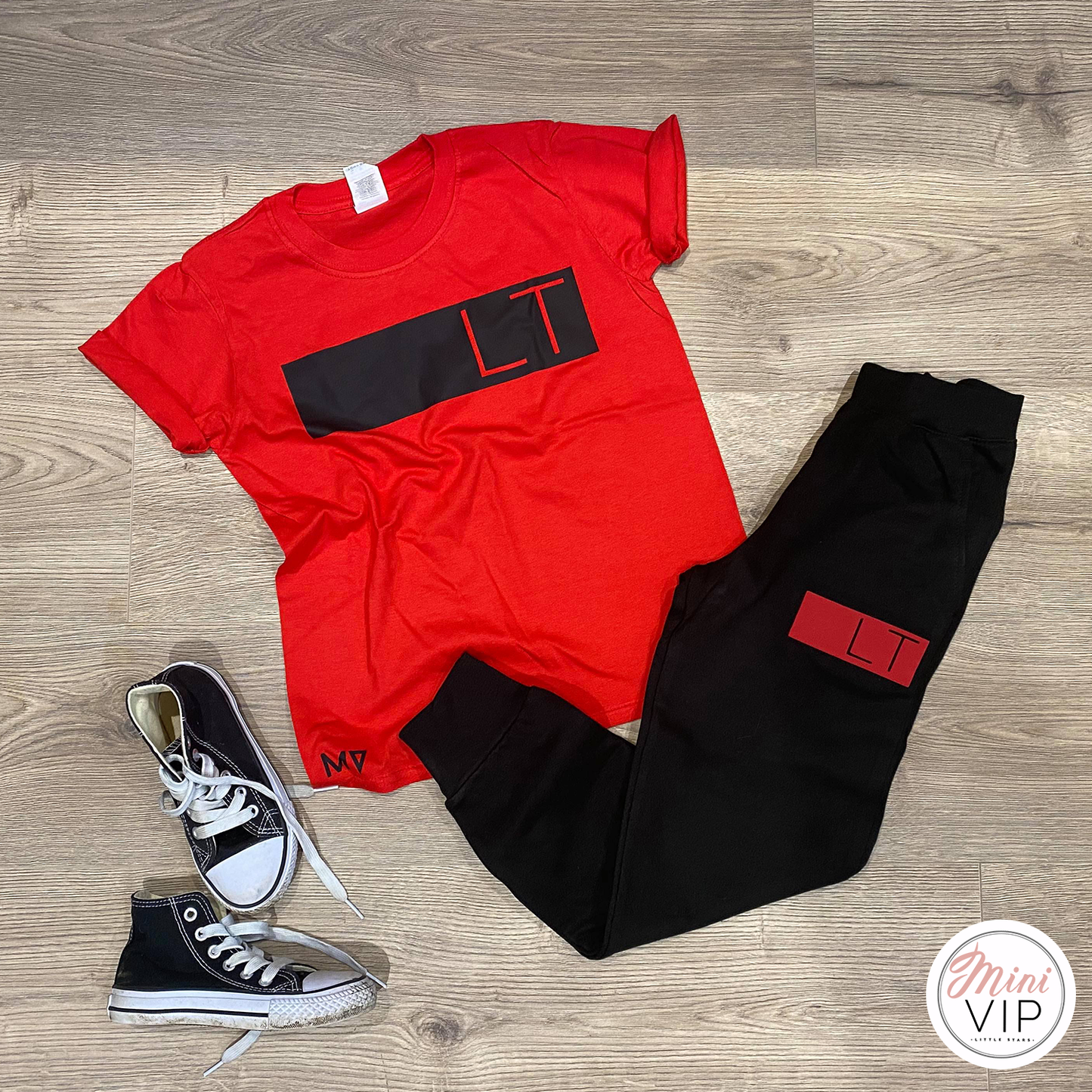 Personalised Red/Black Tracksuit Lounge Set