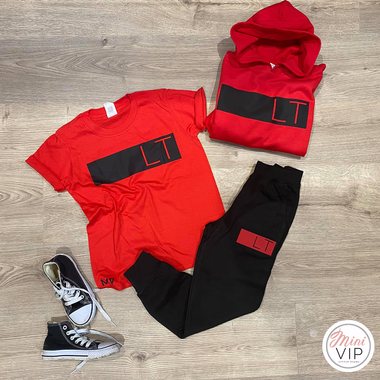 Personalised Red/Black Tracksuit Lounge Set