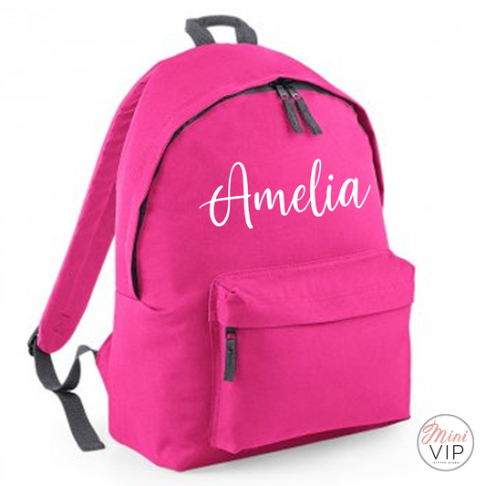 Personalised Script Name Bag - other back pack colour options