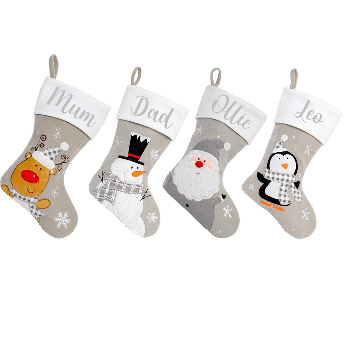 Deluxe Silver Theme Personalised Stocking