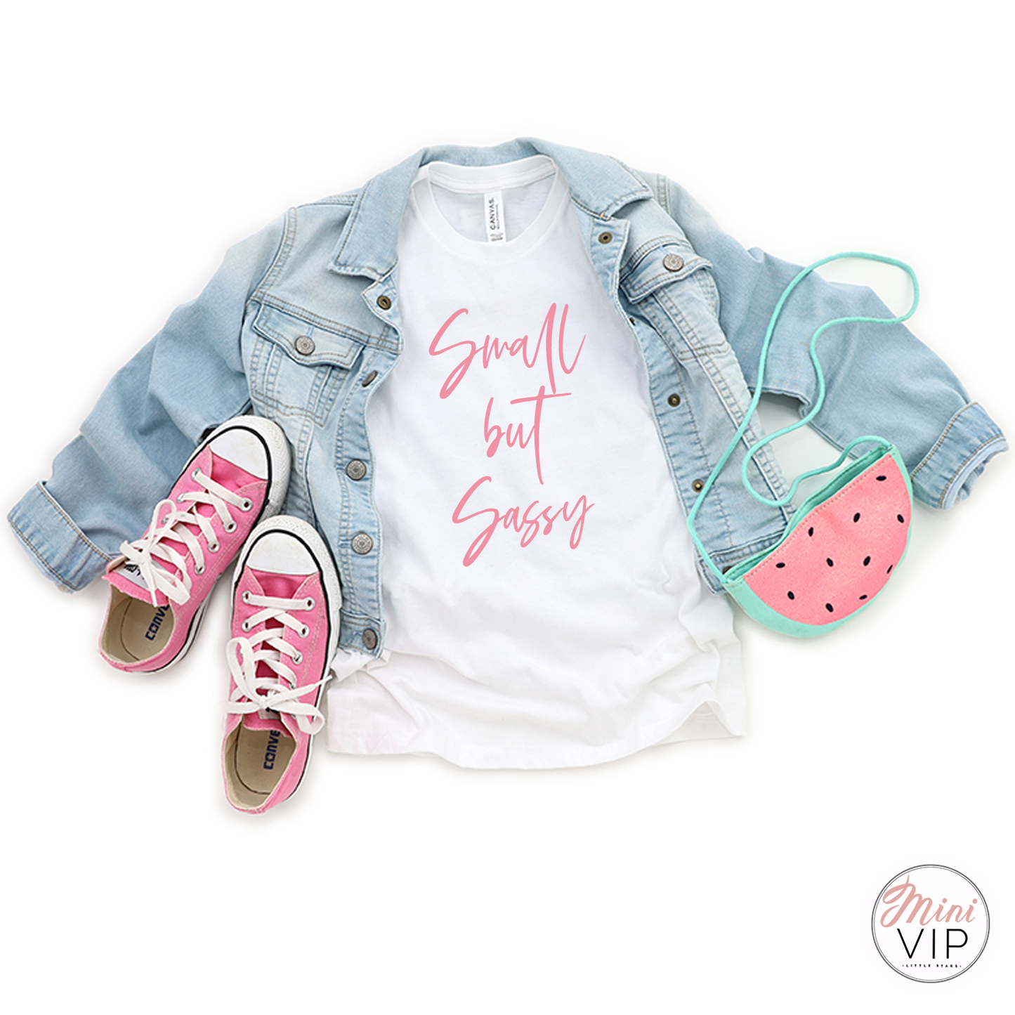 Small but Sassy White T-Shirt