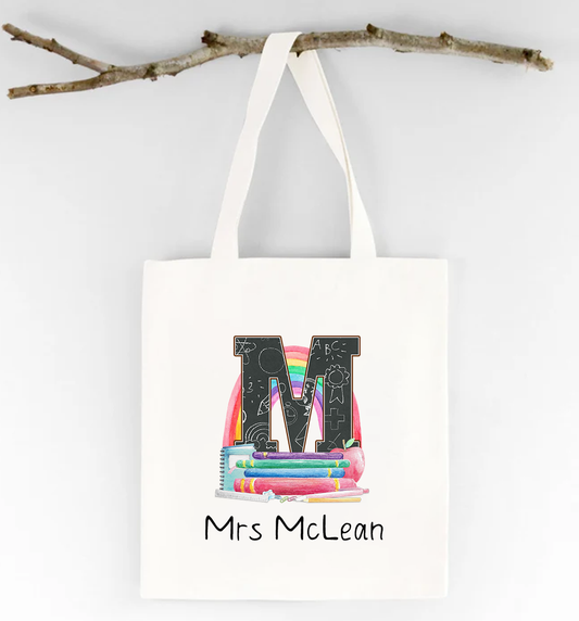 Personalised Teacher Tote Bag