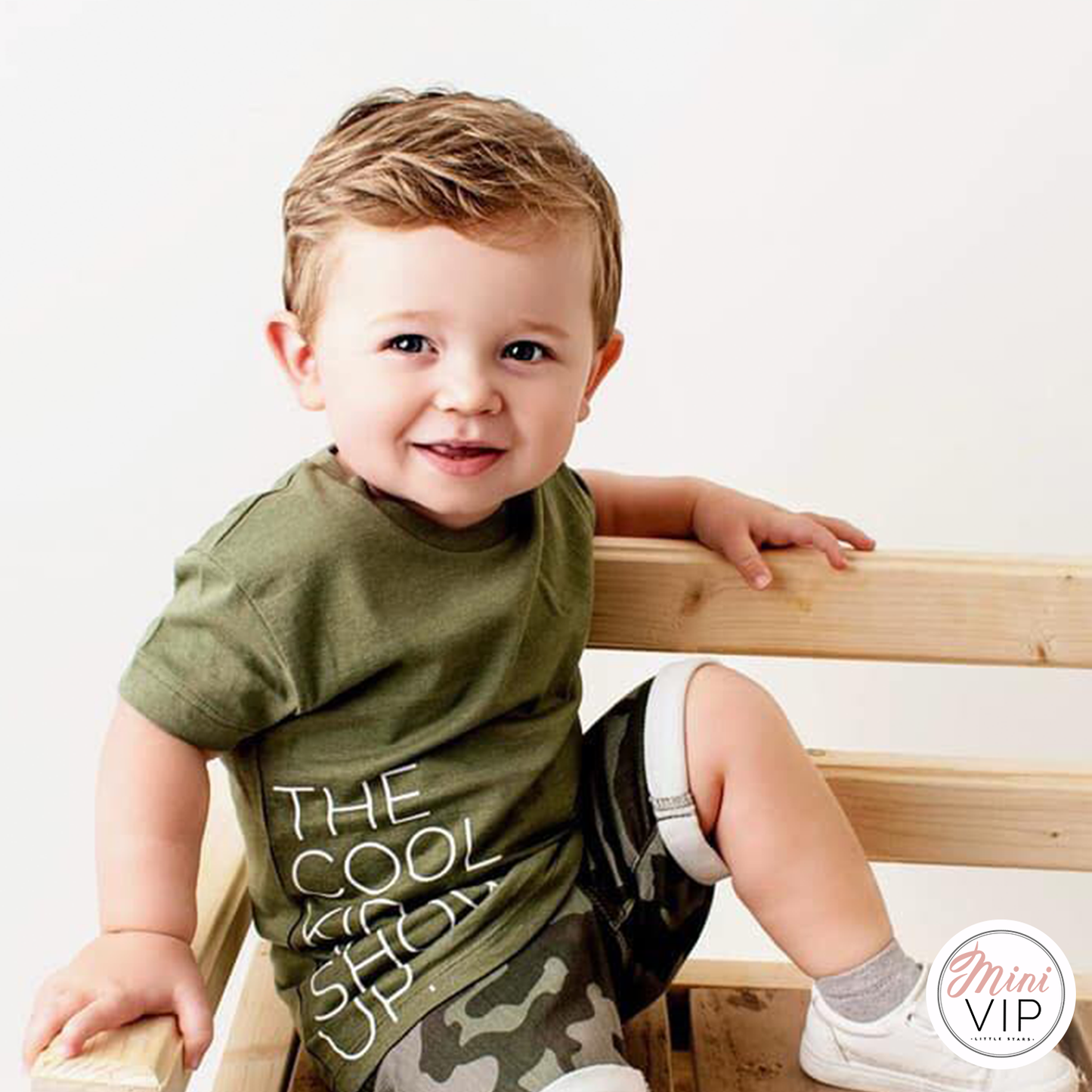 The Cool Kid just showed up khaki t-shirt