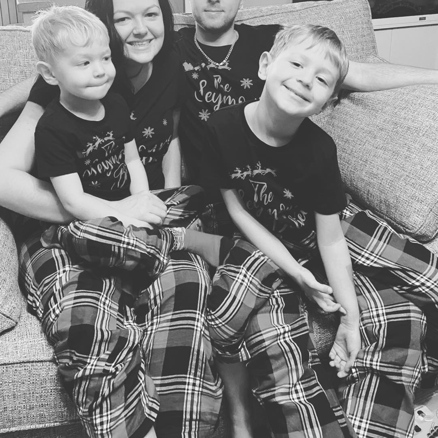 Personalised Family Name Believes - Tartan Family Matching PJs