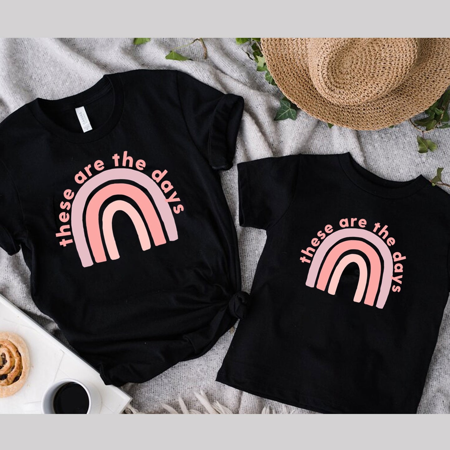 These Are The Days Black Twinning T-Shirts