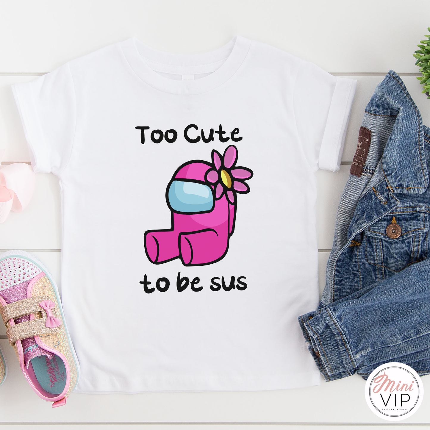 Too Cute to be Sus White T-Shirt