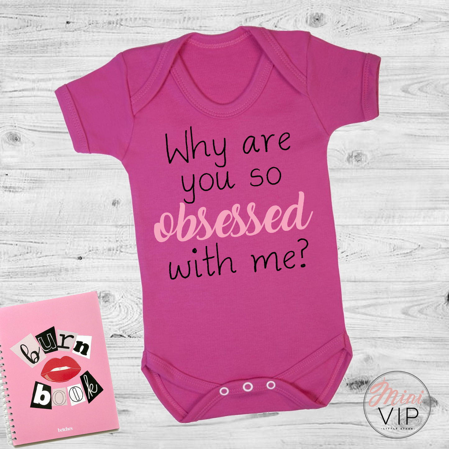 Why are you so obsessed with me? hot pink bodysuit