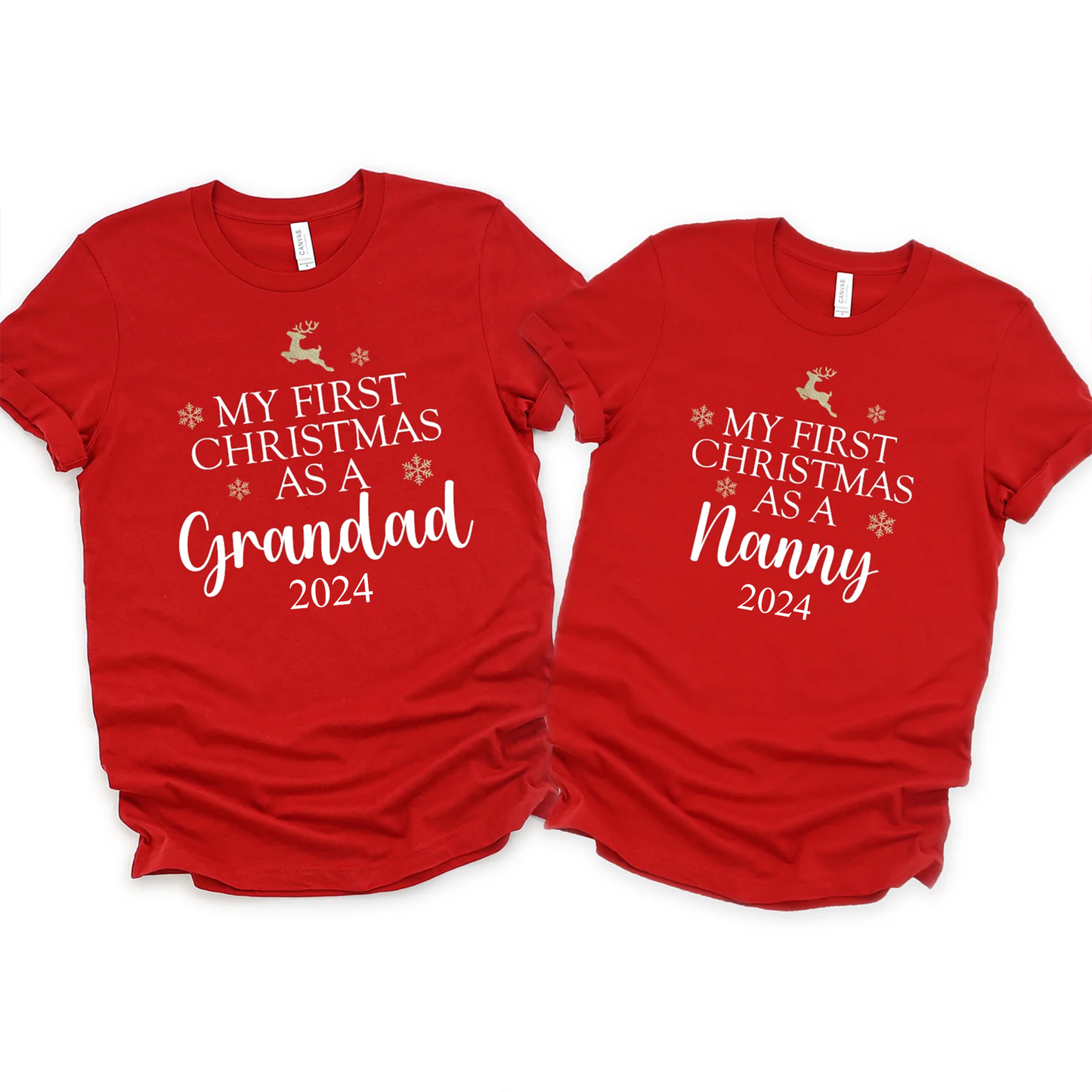 First Christmas Family Twinning Red - As Mummy As Daddy - Personalise to suit!