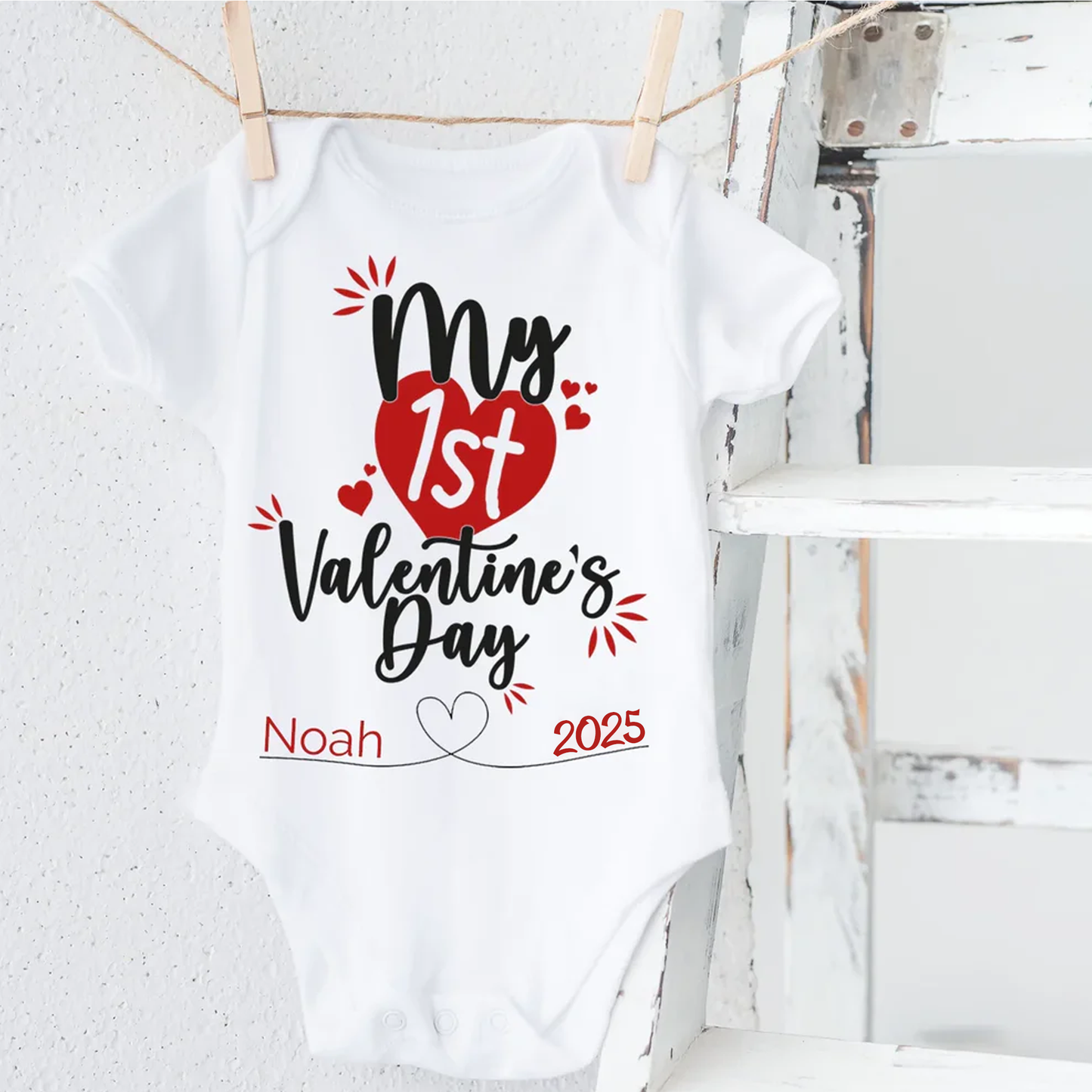 My 1st Valentine's Day - Personalised Baby Vest