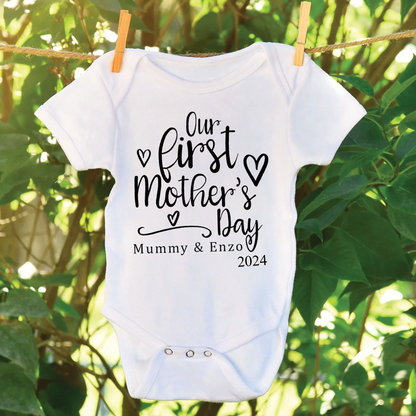 Our First Mother's Day - Personalised Baby Vest