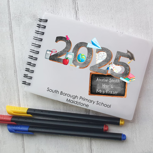 Personalised A6 School Leavers Messages Notebook